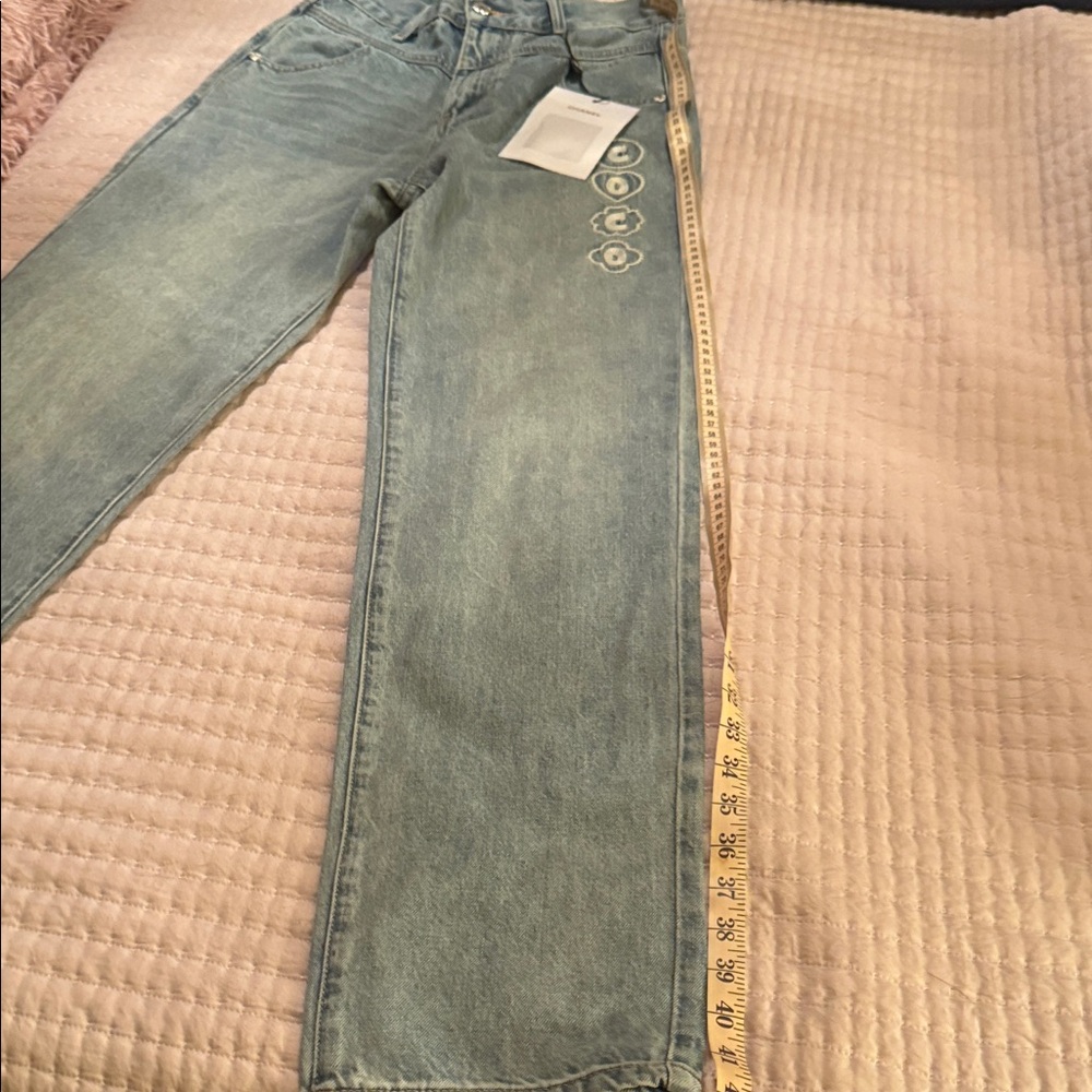 CHANEL Light blue Straight Women's Jeans - Picture 15 of 16
